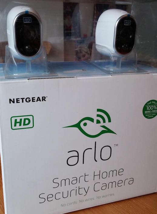 arlo smart home security camera boxed